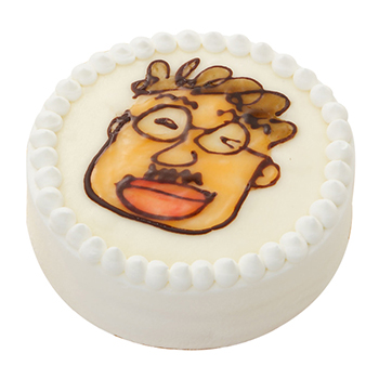 パパの似顔絵ケーキ